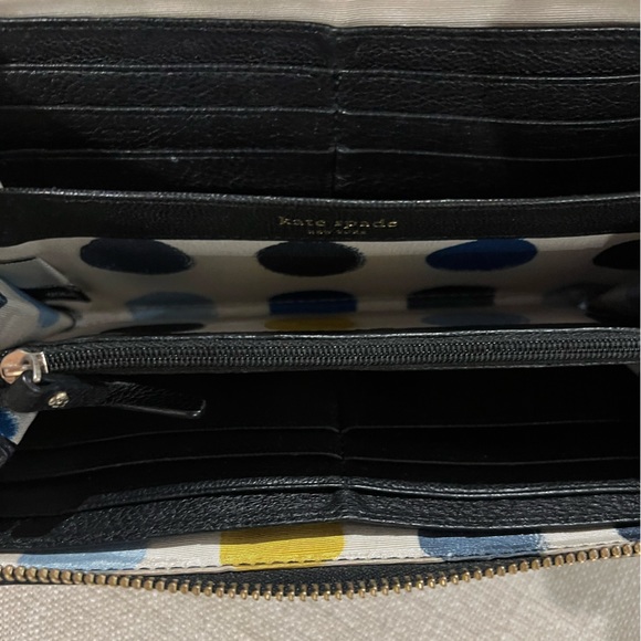 Kate Spade Continental Zip-around Black Leather Wallet - Picture 9 of 13
